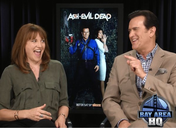 Bruce Campbell Lucy Lawless Ash vs. Evil Dead Starz Interview 2015 Halloween Season Premiere Streaming Online Episodes S1E1