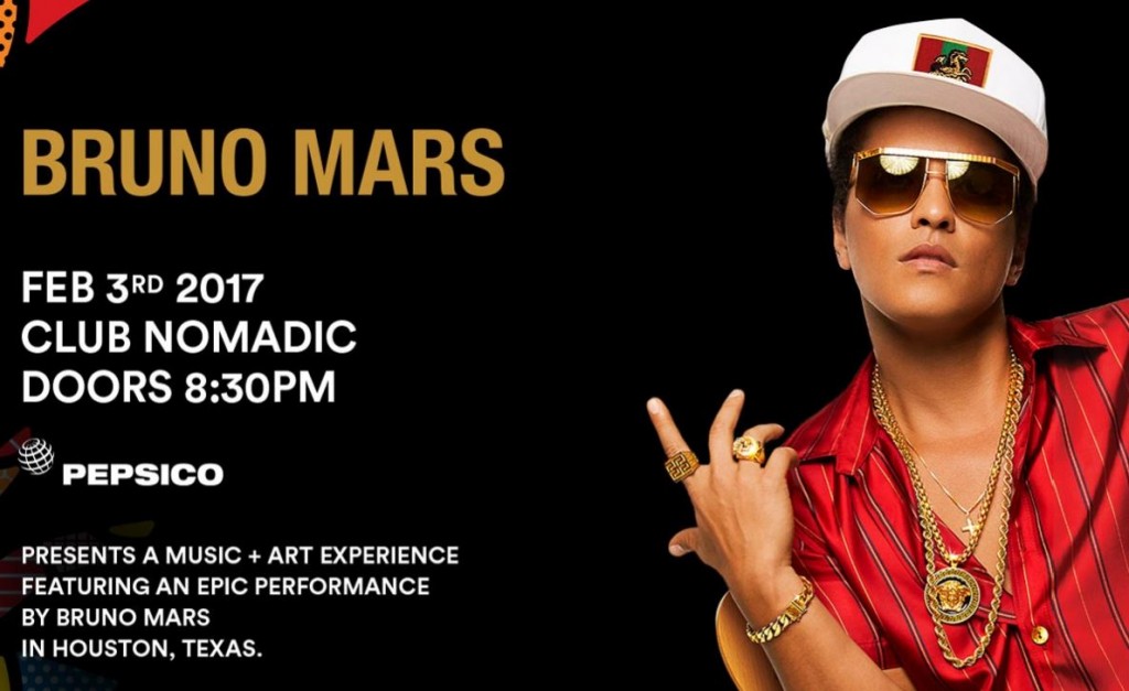 Bruno Mars Club Nomadic Houston