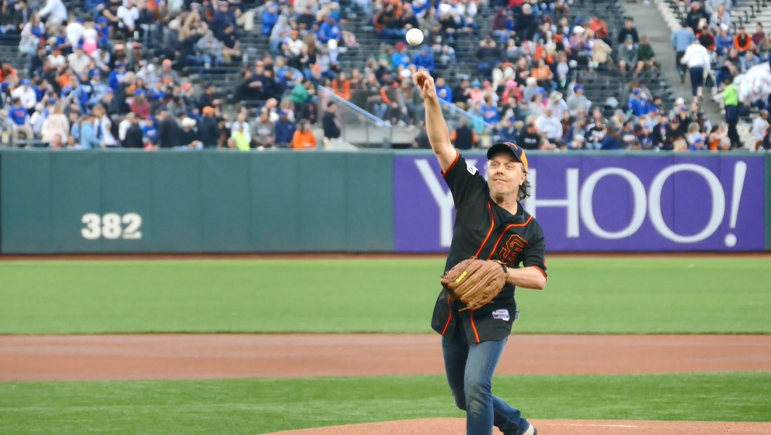 Lars Ulrich Metallica SF Giants First Pitch 2017