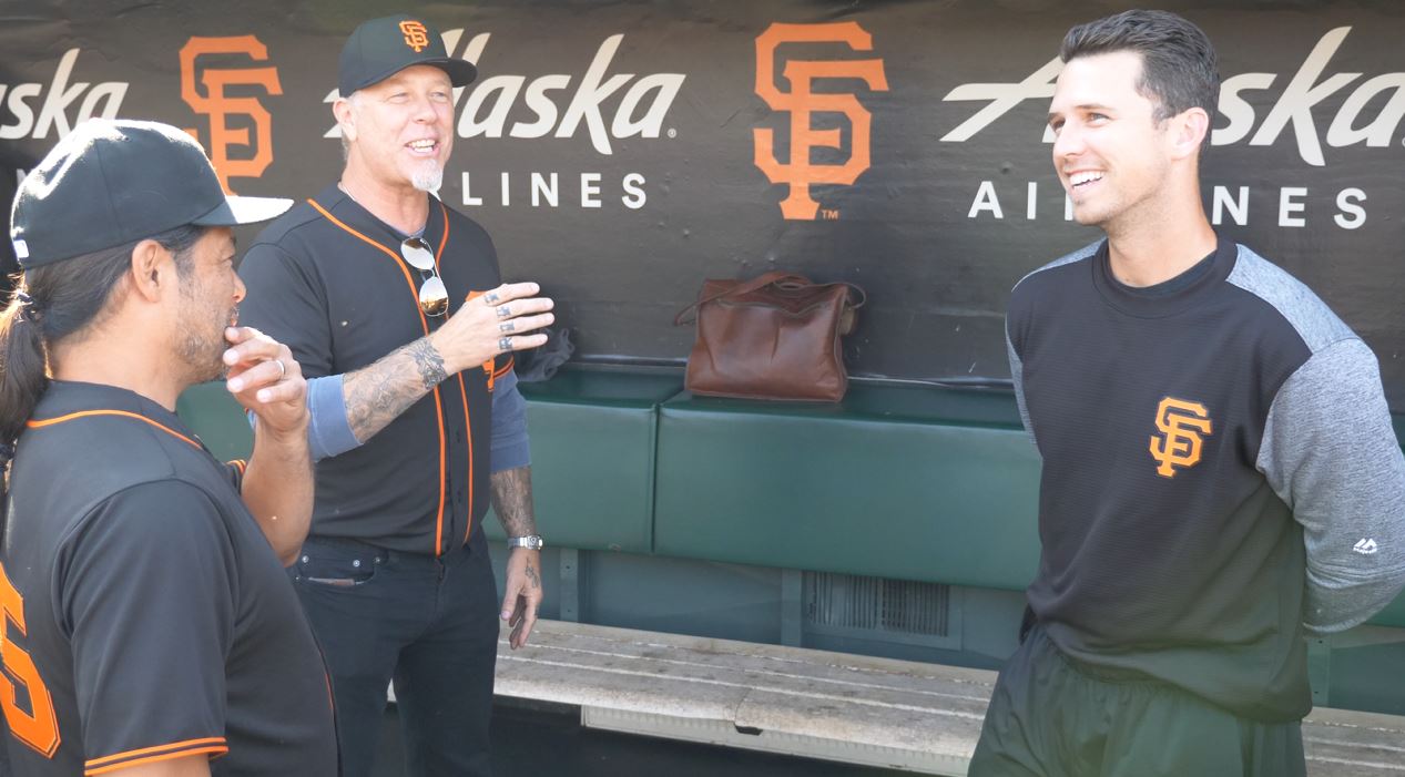 Kirk & James Perform the National Anthem (2017 Metallica Night w/ the SF  Giants) 