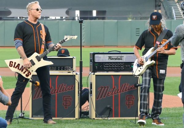 Metallica Star Spangled Banner 2017 San Francisco Giants James Hetfield Kirk Hammett Metallica Night Rehearsal Onfield